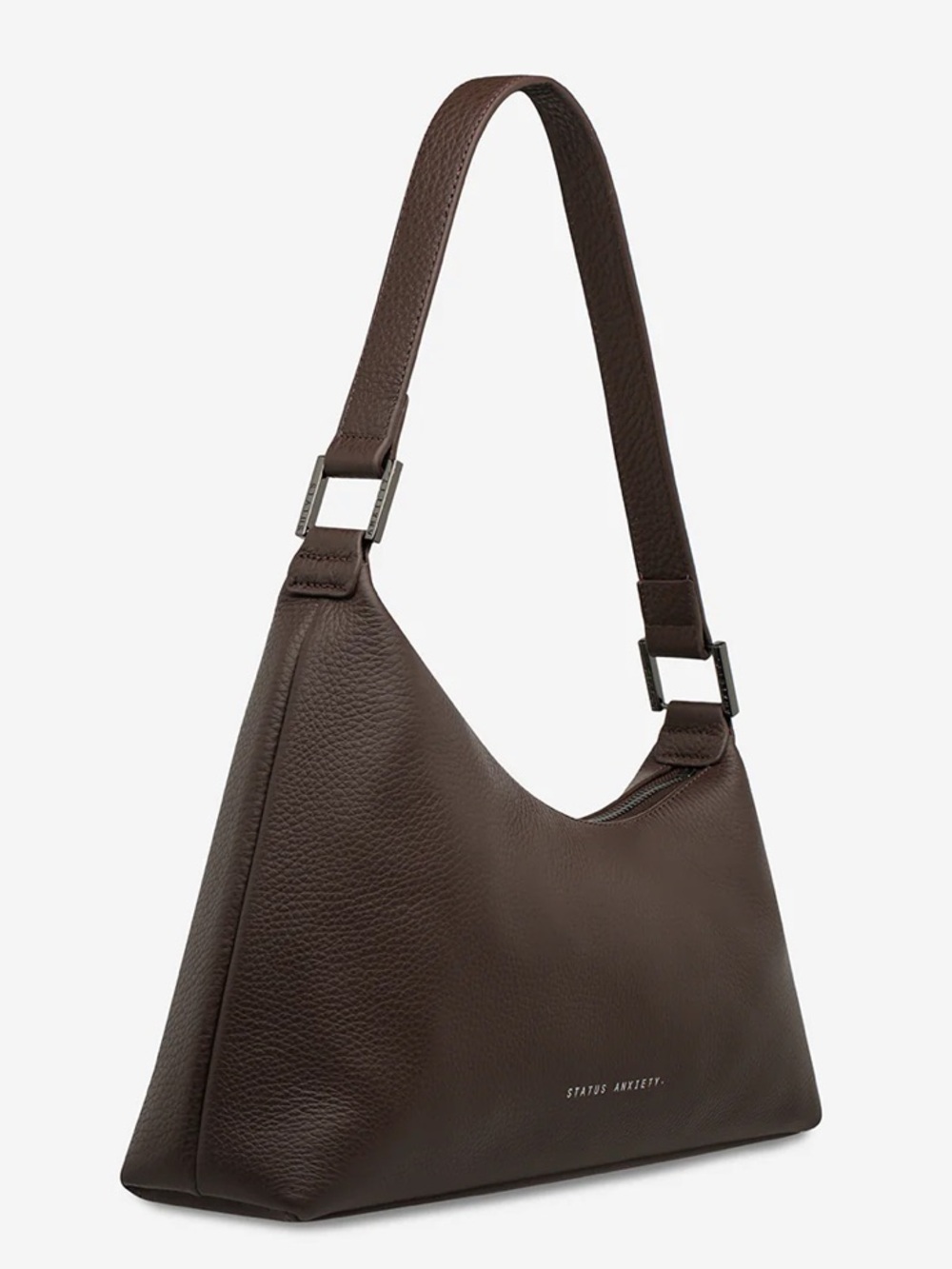 Status Anxiety Reverie Asymmetrical Shoulder Bag in Brown
